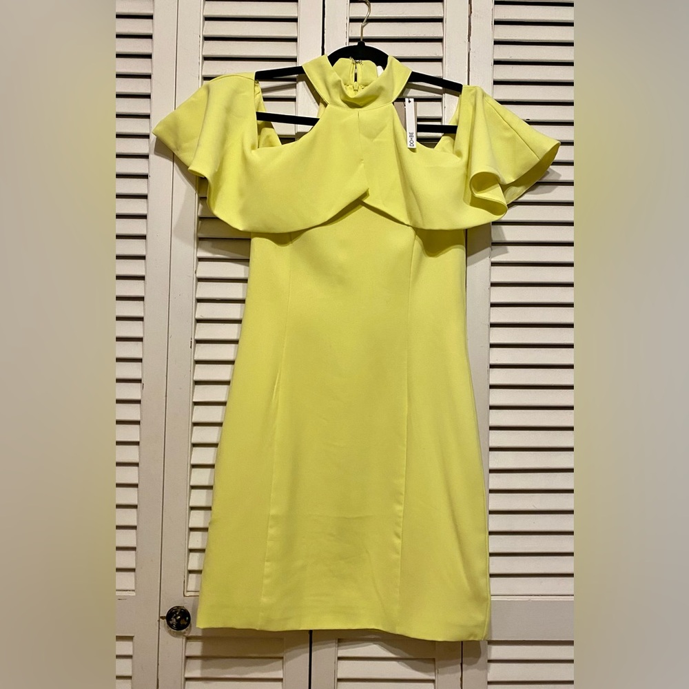 Boutique DO + BE halter yellow dress  S. NWT
